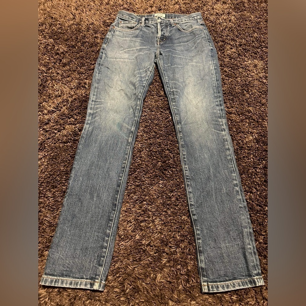 Buck Mason Men’s Size 31x32 Button Fly Standard Fit Selvedge Denim Blue EUC